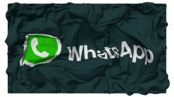 WhatsApp bandiera onde con realistico urto struttura, bandiera sfondo, 3d interpretazione png