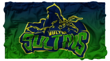 multan sultans, SP drapeau vagues avec réaliste bosse texture, drapeau arrière-plan, 3d le rendu png