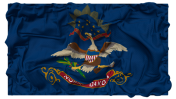 State of North Dakota Flag Waves with Realistic Bump Texture, Flag Background, 3D Rendering png