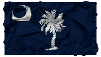 State of South Carolina Flag Waves with Realistic Bump Texture, Flag Background, 3D Rendering png