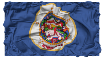 State of Minnesota Flag Waves with Realistic Bump Texture, Flag Background, 3D Rendering png