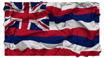 staat van Hawaii vlag golven met realistisch buil textuur, vlag achtergrond, 3d renderen png