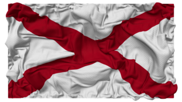 Estado do Alabama bandeira ondas com realista colisão textura, bandeira fundo, 3d Renderização png