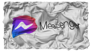 Messager drapeau vagues avec réaliste bosse texture, drapeau arrière-plan, 3d le rendu png