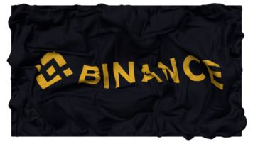 binance drapeau vagues avec réaliste bosse texture, drapeau arrière-plan, 3d le rendu png