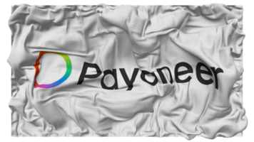 Payoneer globaal inc vlag golven met realistisch buil textuur, vlag achtergrond, 3d renderen png