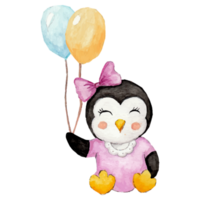 fofa pinguim grampo arte elemento transparente fundo png