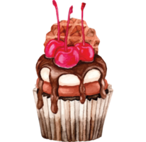 cupcake, fe- kaka klämma konst element transparent bakgrund png