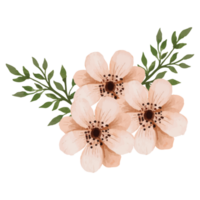 blomma rosa reste sig, blommig bukett klämma konst element transparent bakgrund png