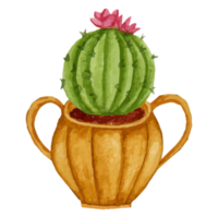 cactus dans pot agrafe art élément transparent Contexte png