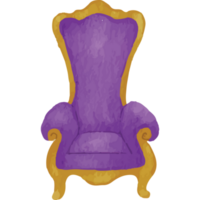 rois chaise dans violet agrafe art élément transparent Contexte png