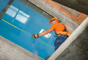 Commercial Building Large Format Aluminium Window Installation photo