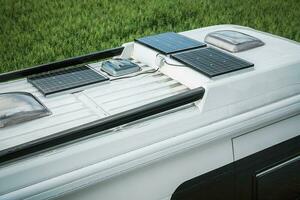 Solar Panels On Roof Of RV. photo