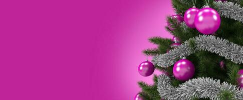 Pink Christmas Tree Holidays Background photo