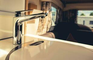 Recreation Vehicle Travel Trailer Sink in Kitchen Area photo