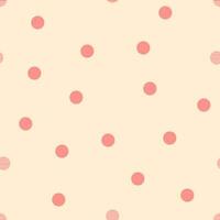 Simple pink dots pattern. Cute seamless ornament. vector