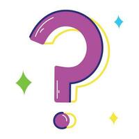 Trendy Question Mark vector