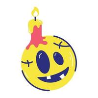 Trendy Candle Emoji vector