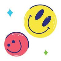 Trendy Smiley Faces vector