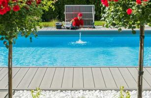 Swimming Pool Technician During Work photo