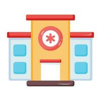 Trendy Hospital Building vector