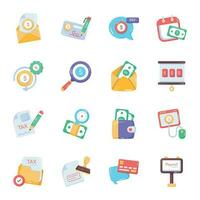 Set of Payment Method Flat Icons vector