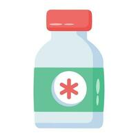 Trendy Medicine Bottle vector