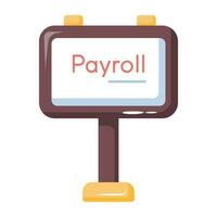 Trendy Payroll Sign vector