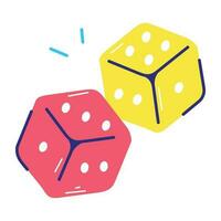 Trendy Game Dice vector