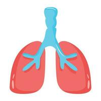 Trendy Human Lungs vector