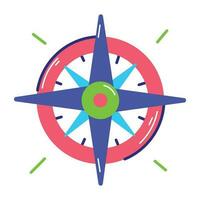 Trendy Directional Compass vector