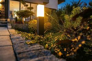 Outdoor Backyard Garden LED Light Post photo