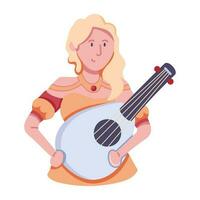 Trendy Royal Musician vector