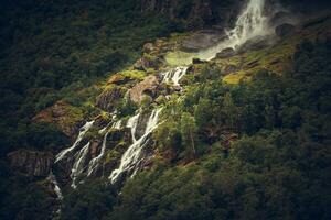 Scenic Glacial Waterfall photo