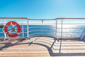 Cruise Ship Wooden Deck photo
