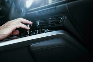 Changing Vehicle Gears in the Modern Car Interior photo