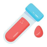 Trendy Blood Sample vector