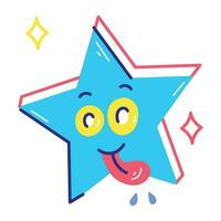 Trendy Star Emoji vector