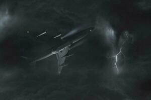 Airplane Storm Flight photo