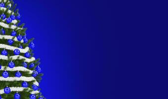 Holiday Time Blue Copy Space Banner Background photo