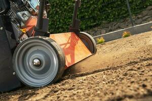 Lawn Aerator in Action photo