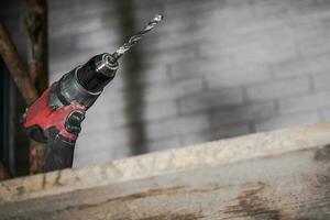 Drill Driver Tool on Scaffolding photo