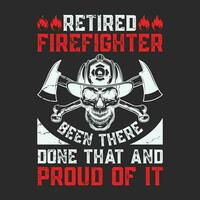 firefighter t-shirt design vector