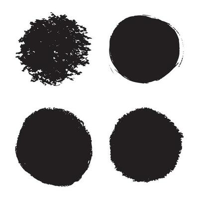 Set of circle label in grunge style. Design for banner, sticker, poster and element