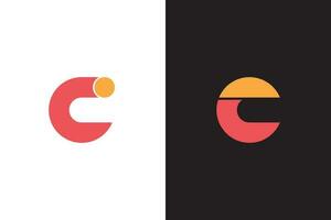 Logo design with letter C vector