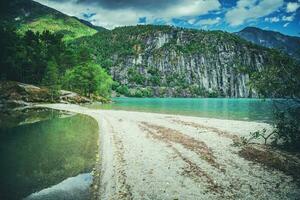 Scenic Norwegian Lake Beach photo