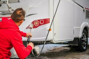 RV Camper Washing photo