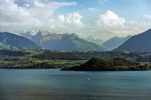 Lake Thun in Switzerland photo