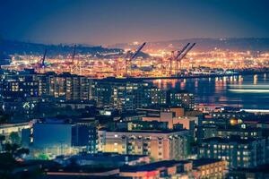 Port of Seattle at Night photo