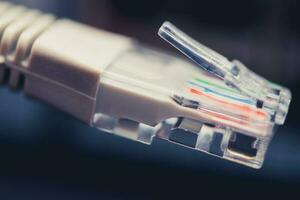 RJ45 Ethernet Cable Close Up photo